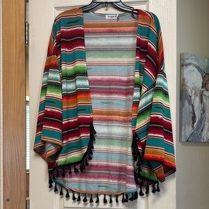 Fashion Bug Multicolor Striped Kimono